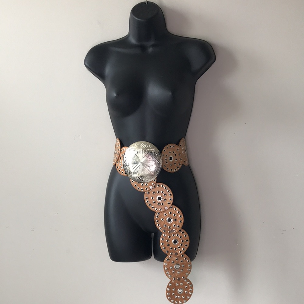 Leather Concho Southwestern Belt